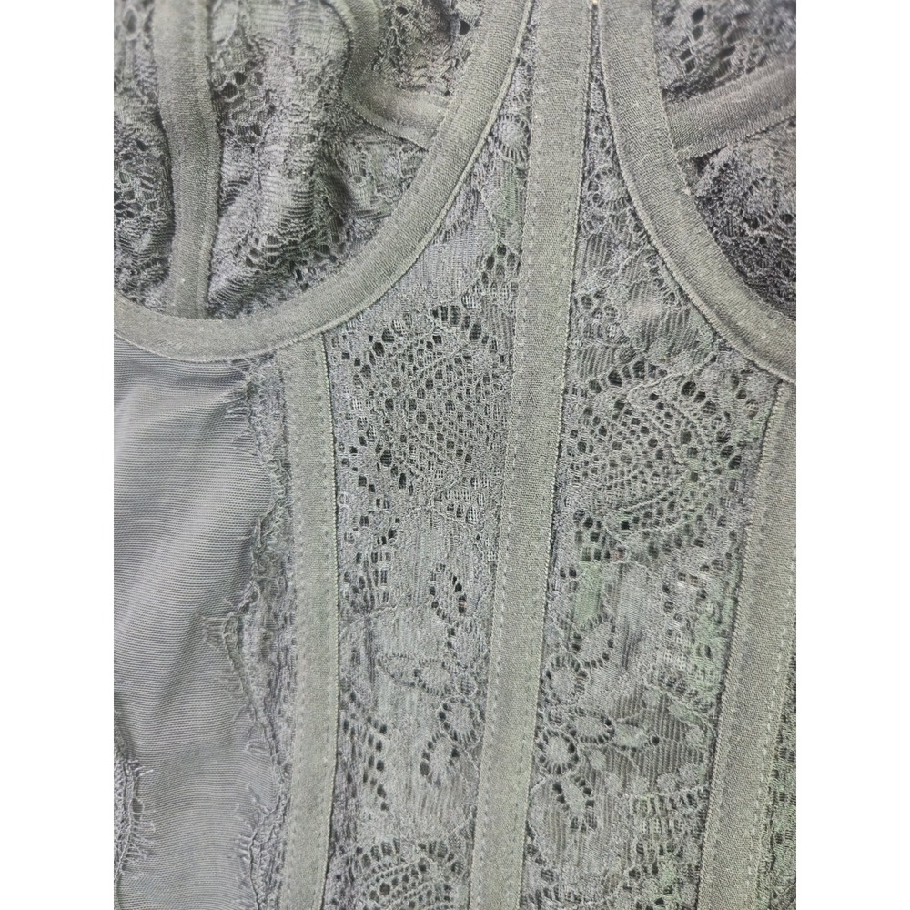 Wynnque Lace Corset Top Bustier Boned Mesh Sleeveless M Black Underwire Y2K - Picture 8 of 10